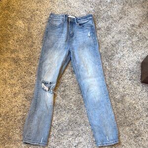 Classic Blue Distressed Women's Jeans